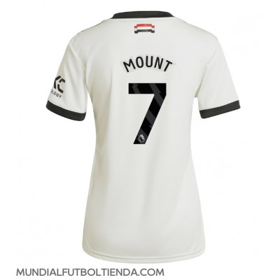 Camiseta Manchester United Mason Mount #7 Tercera Equipación Replica 2024-25 para mujer mangas cortas Camiseta Manchester United Mason Mount #7 Tercera Equipación Replica 2024-25 para mujer mangas cortas